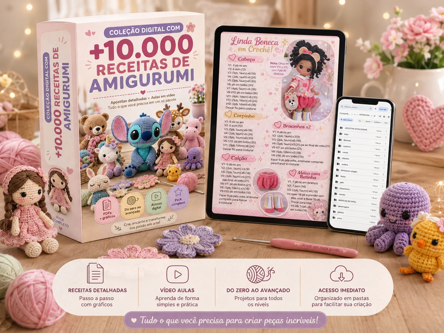 Pack Premium Amigurumi - Mais de 10 mil receitas